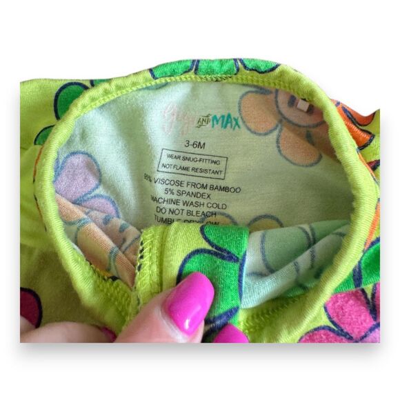 Gigi and Max Neon Bamboo Ruffle Zippy "Ashleigh" 3-6 Months - Picture 3 of 3